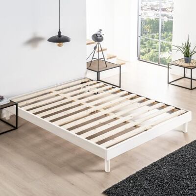 BLUE MOON Sommier Eco Easykit Blanc 140x190 - 12 lattes larges - Hauteur 27cm - Montage rapide et simple Blanc - Publicité BLUE MOON Sommier Eco Easykit Blanc 140x190 - 12 lattes larges - Hauteur 27cm - Montage rapide et simple Blanc - Publicité