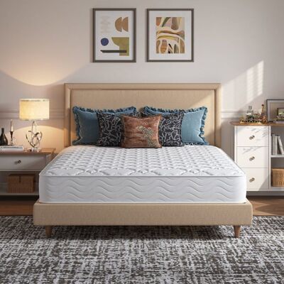 Novilla Matelas hybride ressorts ensachés mousse de confort soutien lombaire 90 x 190 cm épaisseur 20 cm - Publicité Novilla Matelas hybride ressorts ensachés mousse de confort soutien lombaire 90 x 190 cm épaisseur 20 cm - Publicité