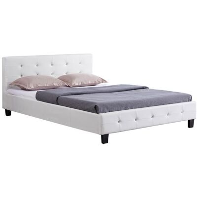 Lit Idimex JOSY - 140x190cm, Capitonné avec Strass - Publicité Lit Idimex JOSY - 140x190cm, Capitonné avec Strass - Publicité