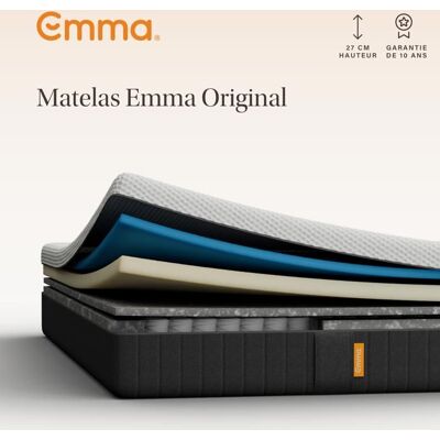 EMMA Matelas Original 140x200 + Mémoire de Forme + Ressorts + 25cm + Edition 2026 - Publicité EMMA Matelas Original 140x200 + Mémoire de Forme + Ressorts + 25cm + Edition 2026 - Publicité