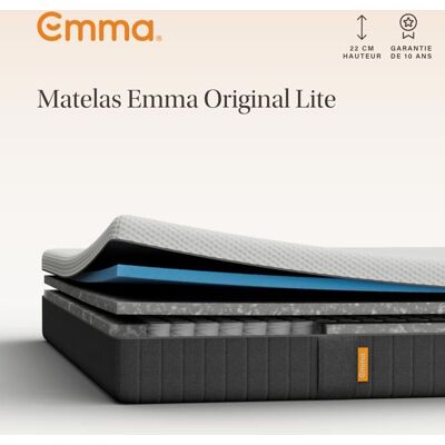 EMMA Matelas Original Lite 90x200 cm + Ressorts + Mousses respirantes + 5 couches + Edition 2026 - Publicité EMMA Matelas Original Lite 90x200 cm + Ressorts + Mousses respirantes + 5 couches + Edition 2026 - Publicité