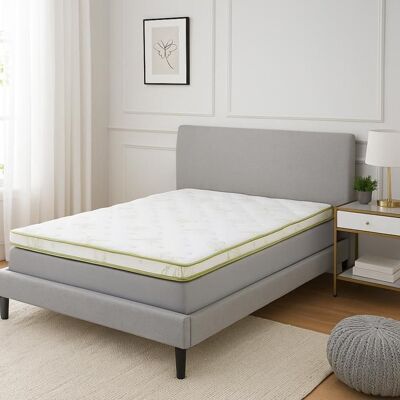 Surmatelas Bambou Soft 140x190 Sampur Épaisseur 8 cm Mémoire de Forme Mousse Haute Résilience Confort Équilibré et Tonique - Publicité Surmatelas Bambou Soft 140x190 Sampur Épaisseur 8 cm Mémoire de Forme Mousse Haute Résilience Confort Équilibré et Tonique - Publicité