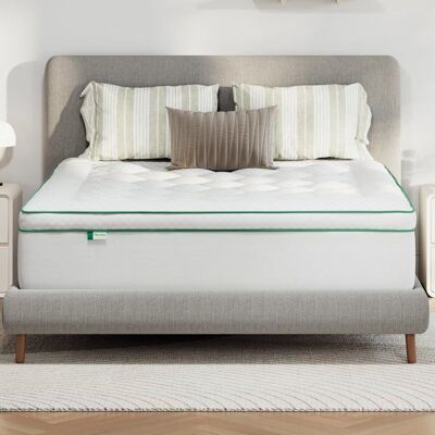 Novilla Surmatelas 120x190 cm - Épaisseur 3 cm - Matelassé Déperlant Effet Duvet - Bonnet Extensible 30 cm - Blanc - Publicité Novilla Surmatelas 120x190 cm - Épaisseur 3 cm - Matelassé Déperlant Effet Duvet - Bonnet Extensible 30 cm - Blanc - Publicité