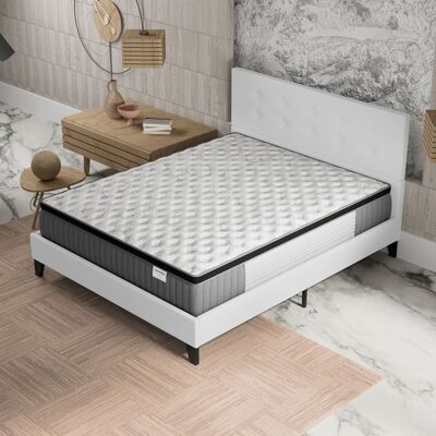 Sensoreve - Elekctra Hybrid - Mousse mémoire 5 zones - Ensemble lit et matelas - Publicité Sensoreve - Elekctra Hybrid - Mousse mémoire 5 zones - Ensemble lit et matelas - Publicité