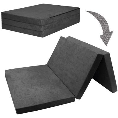 FORTISLINE Chauffeuse couchage dappoint - GRIS - 2 places - Matelas pliant - Déhoussable - Confort ferme Gris - Publicité FORTISLINE Chauffeuse couchage dappoint - GRIS - 2 places - Matelas pliant - Déhoussable - Confort ferme Gris - Publicité