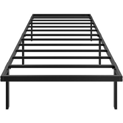 Cadre de lit - HOMCOM - avec rangement sous lit - montage facile silencieux - sommier en métal - 90x200cm - noir Noir - Publicité Cadre de lit - HOMCOM - avec rangement sous lit - montage facile silencieux - sommier en métal - 90x200cm - noir Noir - Publicité