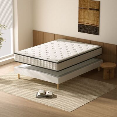 TEENO Matelas et Sommier Tapissier 140x190 Mémoire de forme Matelas 140x190x25Sommier 140x190Nécessite un assemblage par soi - même - Publicité TEENO Matelas et Sommier Tapissier 140x190 Mémoire de forme Matelas 140x190x25Sommier 140x190Nécessite un assemblage par soi - même - Publicité