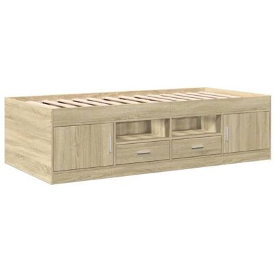 VIDAXL RemiseLit de repos SimpleVida x l avec tiroirs sans matelasLit de jour chêne sonoma 75 x 190 cm JILIMAISON2025 19713457 Marron - Publicité VIDAXL RemiseLit de repos SimpleVida x l avec tiroirs sans matelasLit de jour chêne sonoma 75 x 190 cm JILIMAISON2025 19713457 Marron - Publicité
