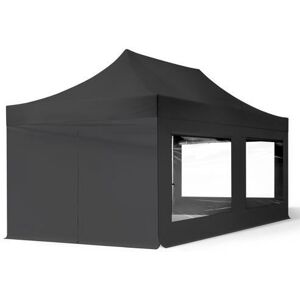 Tente pliante Toolport 3x6m Noir - Cadre en Acier, Imperméable - Publicité Tente pliante Toolport 3x6m Noir - Cadre en Acier, Imperméable - Publicité