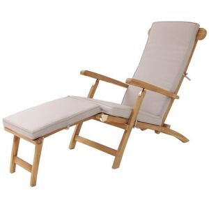 Chaise longue en teck AXI Costa avec coussin - Jardin/Extérieur - Publicité Chaise longue en teck AXI Costa avec coussin - Jardin/Extérieur - Publicité