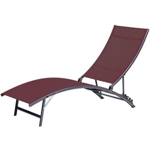 Imagin Lot de 2 Bains de soleil Bahia Bordeaux 176x54.5xh 35/96 cm Marron - Publicité Imagin Lot de 2 Bains de soleil Bahia Bordeaux 176x54.5xh 35/96 cm Marron - Publicité