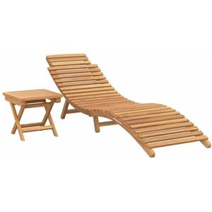 VIDAXL Style minimaliste - Bain de soleil/Transat - Transat - 2 pcs - Marron 198x55x585 cm Bois de teck massif dfa9305420 Marron - Publicité VIDAXL Style minimaliste - Bain de soleil/Transat - Transat - 2 pcs - Marron 198x55x585 cm Bois de teck massif dfa9305420 Marron - Publicité