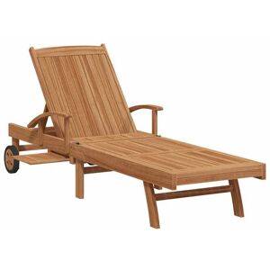 VIDAXL Style minimaliste - Bain de soleil/Transat - Chaise longue Marron 195x59x785 cm Bois de teck massif dfa9881260 Marron - Publicité VIDAXL Style minimaliste - Bain de soleil/Transat - Chaise longue Marron 195x59x785 cm Bois de teck massif dfa9881260 Marron - Publicité