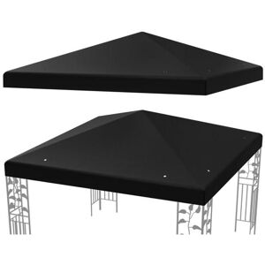 Toile pour Tonnelle 3x3 - RELAX4LIFE - Polyester Haute Densité - Protection Solaire - Anti-Décoloration - Toit de Rechange - Noir Noir - Publicité Toile pour Tonnelle 3x3 - RELAX4LIFE - Polyester Haute Densité - Protection Solaire - Anti-Décoloration - Toit de Rechange - Noir Noir - Publicité