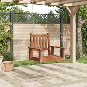 VIDAXL Desginer Bain de soleil - UU - Chaise balançoire - de jardin - chaînes en métal bois massif sapin CC110 Marron - Publicité VIDAXL Desginer Bain de soleil - UU - Chaise balançoire - de jardin - chaînes en métal bois massif sapin CC110 Marron - Publicité