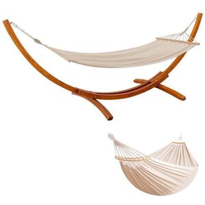 HOMAVO Hamac en bois avec support 2 housses de hamac remplaçableskit hamac double capacité max. 150 kg Balcon/jardin/terrasse Beige - Publicité HOMAVO Hamac en bois avec support 2 housses de hamac remplaçableskit hamac double capacité max. 150 kg Balcon/jardin/terrasse Beige - Publicité