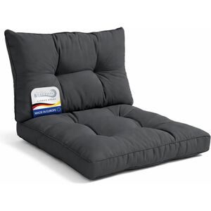 Beautissu Set Lounge Coussin Salon de Jardin Exterieur Assise 40x40 cm & Dossier 50x40 cm – Anthracite – xLuna Gris - Publicité Beautissu Set Lounge Coussin Salon de Jardin Exterieur Assise 40x40 cm & Dossier 50x40 cm – Anthracite – xLuna Gris - Publicité