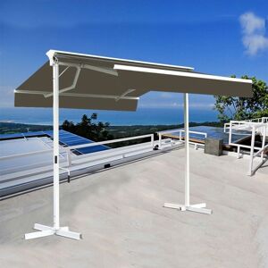 SUNNY INCH YOU WORTH HAVING Stores bannes de terrasse double pente avec coffre sur pied - 35 x 3 m - Taupe Marron - Publicité SUNNY INCH YOU WORTH HAVING Stores bannes de terrasse double pente avec coffre sur pied - 35 x 3 m - Taupe Marron - Publicité