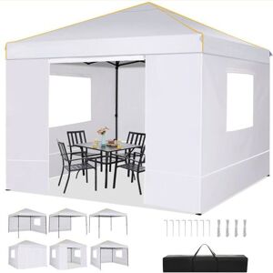 SANOPY Tonnelle Pliante 3x3 Imperméable avec 4 Parois Barnum de Jardin Pliant Professionnel UV 50+ pour Festival Jardin Camping-Blanc Blanc - Publicité SANOPY Tonnelle Pliante 3x3 Imperméable avec 4 Parois Barnum de Jardin Pliant Professionnel UV 50+ pour Festival Jardin Camping-Blanc Blanc - Publicité