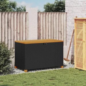 VIDAXL Bon plan Boîte de rangement de jardin - JILI HOT - Coffre à Coussins noir - Résine tressée - Bois dacacia Thome1529278 Bleu - Publicité VIDAXL Bon plan Boîte de rangement de jardin - JILI HOT - Coffre à Coussins noir - Résine tressée - Bois dacacia Thome1529278 Bleu - Publicité