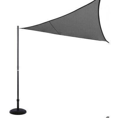 Mât de fixation pour voile dombrage graphite 50mm en acier traité époxy - Hespéride Gris - Publicité Mât de fixation pour voile dombrage graphite 50mm en acier traité époxy - Hespéride Gris - Publicité