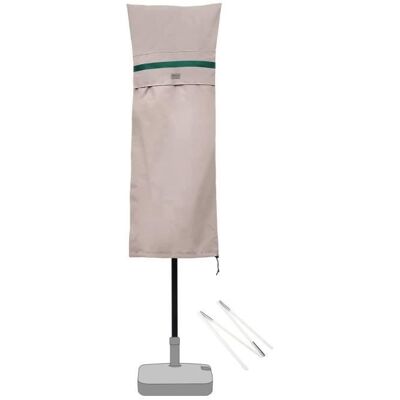 Housse de protection parasol - SEKEY - pour parasol 270×460 cm double - 100% polyester - imperméable - kaki Beige - Publicité Housse de protection parasol - SEKEY - pour parasol 270×460 cm double - 100% polyester - imperméable - kaki Beige - Publicité