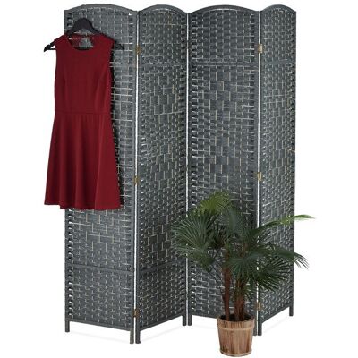 Relaxdays Paravent intérieur 3 parties HxL 170 x 160 cm pliable bois & corde papier gris séparateur de pièce Gris - Publicité Relaxdays Paravent intérieur 3 parties HxL 170 x 160 cm pliable bois & corde papier gris séparateur de pièce Gris - Publicité