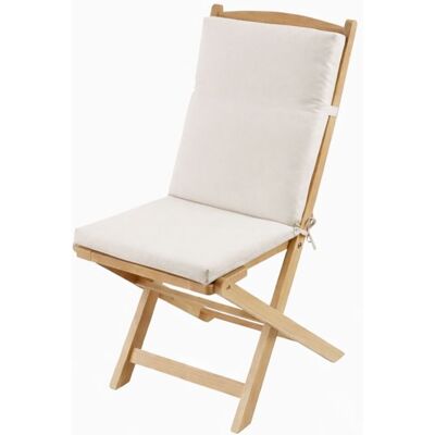 QABANE Coussin de fauteuil extérieur assise et dossier MINORQUE Ecru 40x90 cm - Publicité QABANE Coussin de fauteuil extérieur assise et dossier MINORQUE Ecru 40x90 cm - Publicité