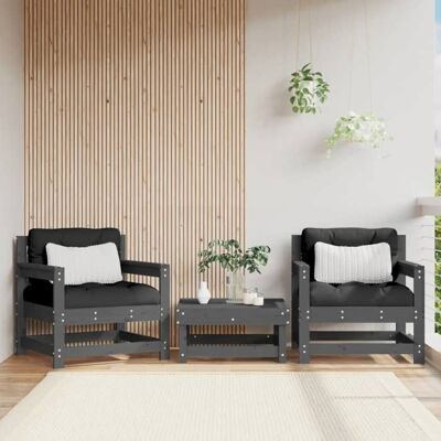 vidaXL Chaises de Jardin 2 pcs Sièges avec Accoudoir Fauteuils avec Dossier Meuble de Terrasse Patio Extérieur Gris Bois 825494 Gris - Publicité vidaXL Chaises de Jardin 2 pcs Sièges avec Accoudoir Fauteuils avec Dossier Meuble de Terrasse Patio Extérieur Gris Bois 825494 Gris - Publicité