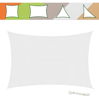 KARAT Voile dombrage Hydrofuge Blanc 5 x 7 m Blanc - Publicité KARAT Voile dombrage Hydrofuge Blanc 5 x 7 m Blanc - Publicité