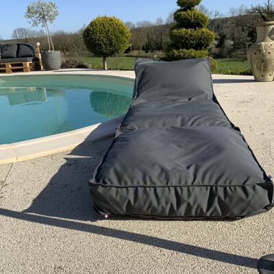 HOME MAISON Matelas bain de soleil en microbille Gris anthracite 160x65 cm Noir - Publicité HOME MAISON Matelas bain de soleil en microbille Gris anthracite 160x65 cm Noir - Publicité