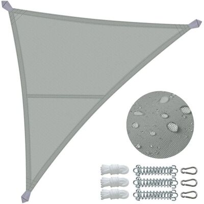 VOUNOT Gris 3x3x3m Voile Ombrage - Imperméable, UV 95% - Publicité VOUNOT Gris 3x3x3m Voile Ombrage - Imperméable, UV 95% - Publicité