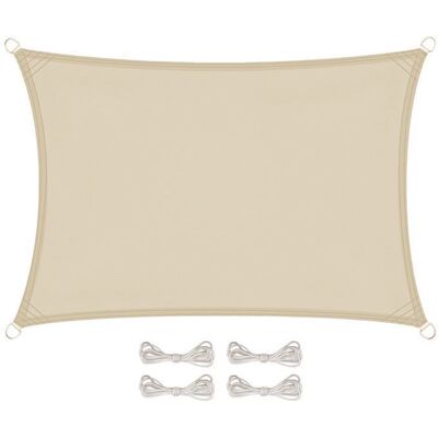 Voile dombrage rectangulaire imperméable et anti-UV - 3 x 4 m - Beige - Linxor beige 3 x 4 m Beige - Publicité Voile dombrage rectangulaire imperméable et anti-UV - 3 x 4 m - Beige - Linxor beige 3 x 4 m Beige - Publicité