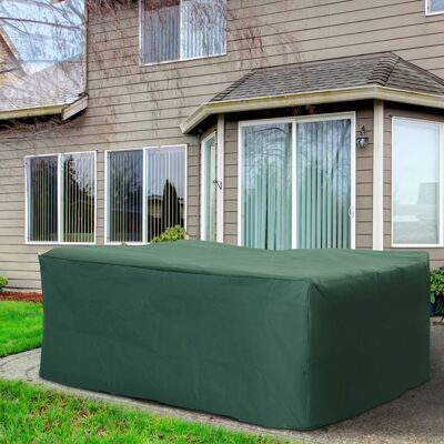 Generic Housse de protection salon de jardin 600D Oxford Tissu Extérieur Imperméable 210L x 140l x 80H cm Vert Vert - Publicité Generic Housse de protection salon de jardin 600D Oxford Tissu Extérieur Imperméable 210L x 140l x 80H cm Vert Vert - Publicité