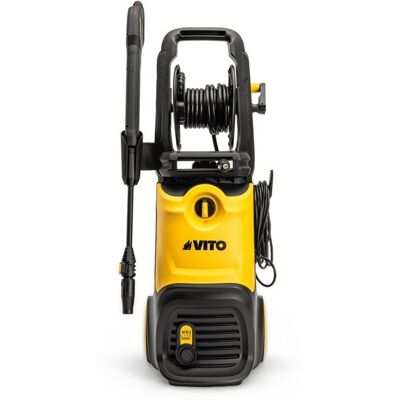 Nettoyeur haute pression 225bar 2500W Tuyau 5m Jet réglable & Dévidoir Nettoyage Terrasse Voiture Mobilier de Jardin VITO Jaune - Publicité Nettoyeur haute pression 225bar 2500W Tuyau 5m Jet réglable & Dévidoir Nettoyage Terrasse Voiture Mobilier de Jardin VITO Jaune - Publicité