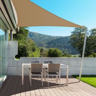 Voile dombrage - KARAT - Crème - 3 x 3 m - Protection anti-UV 90% - Résistante aux intempéries Beige - Publicité Voile dombrage - KARAT - Crème - 3 x 3 m - Protection anti-UV 90% - Résistante aux intempéries Beige - Publicité
