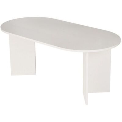 HANAH HOME Table à manger en bois Sablin - 180 x 89 x 75 cm - Bois Blanc Blanc - Publicité HANAH HOME Table à manger en bois Sablin - 180 x 89 x 75 cm - Bois Blanc Blanc - Publicité