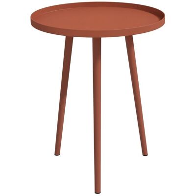 Table basse de jardin ronde Outsunny table dappoint extérieur avec bord rond en acier dim. Ø40 x 50H cm rouge Rouge - Publicité Table basse de jardin ronde Outsunny table dappoint extérieur avec bord rond en acier dim. Ø40 x 50H cm rouge Rouge - Publicité