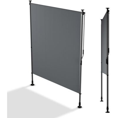 Juskys Store vertical Barbados 150x310 cm Gris - brise-vue sans perçage protection solaire anti-UV déperlant Gris - Publicité Juskys Store vertical Barbados 150x310 cm Gris - brise-vue sans perçage protection solaire anti-UV déperlant Gris - Publicité