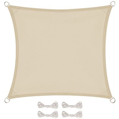 Voile dombrage carré pour terrasse jardin toile imperméable et résistant UV - 4 x 4 m - Beige - Linxor Beige - Publicité Voile dombrage carré pour terrasse jardin toile imperméable et résistant UV - 4 x 4 m - Beige - Linxor Beige - Publicité