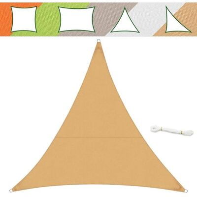 KARAT Voile dombrage Hydrofuge Sable 3 x 3 x 3 m Beige - Publicité KARAT Voile dombrage Hydrofuge Sable 3 x 3 x 3 m Beige - Publicité
