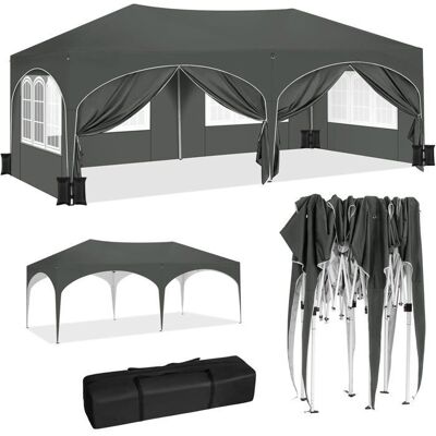 Tonnelle de Jardin avec 4 Sacs de Sable WOLTU Pergola Barnum Tonnelle Pliante 3x6m Gris Gris - Publicité Tonnelle de Jardin avec 4 Sacs de Sable WOLTU Pergola Barnum Tonnelle Pliante 3x6m Gris Gris - Publicité