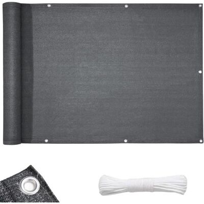 KARAT Brise-vue 5 Mètres pour balcon avec Protection UV 90% Corde de fixation de 12 mètres incluse Anthracite - Publicité KARAT Brise-vue 5 Mètres pour balcon avec Protection UV 90% Corde de fixation de 12 mètres incluse Anthracite - Publicité