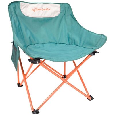 TERRE JARDIN Chaise camping pliante Camphoria 45x60x67 cm -acier et toile Oxford 600D PVC avec sac transport - vert et orange Vert - Publicité TERRE JARDIN Chaise camping pliante Camphoria 45x60x67 cm -acier et toile Oxford 600D PVC avec sac transport - vert et orange Vert - Publicité