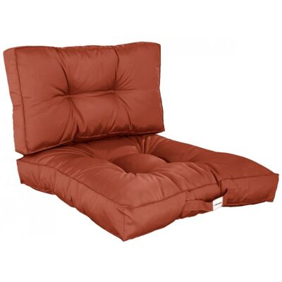 Kit de coussins pour salon de jardin capitonnés - 60 x 60 cm - Terracotta- Linxor Marron - Publicité Kit de coussins pour salon de jardin capitonnés - 60 x 60 cm - Terracotta- Linxor Marron - Publicité