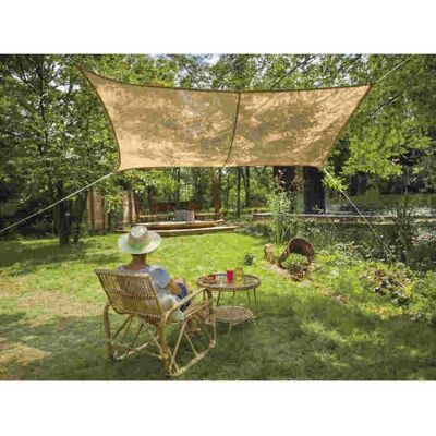 Voile dombrage Naturelle Jute Rectangulaire 3 x 2 m - Jardiline Beige - Publicité Voile dombrage Naturelle Jute Rectangulaire 3 x 2 m - Jardiline Beige - Publicité