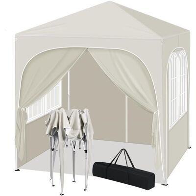 WOLTU Tonnelle de Jardin 2x2mPergola PlianteBarnum4 Parois LatéralesHauteur RéglableGazebo ImperméableAnti-UV Beige Beige - Publicité WOLTU Tonnelle de Jardin 2x2mPergola PlianteBarnum4 Parois LatéralesHauteur RéglableGazebo ImperméableAnti-UV Beige Beige - Publicité