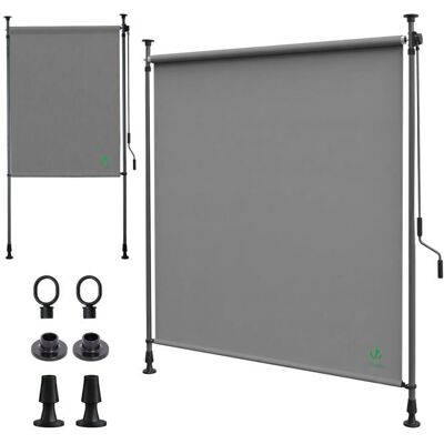 VOUNOT® Store vertical sans perçage 200x310cm extensible - Brise-vue extérieur pour balcon terrasse jardin - Polyester - Gris Gris - Publicité VOUNOT® Store vertical sans perçage 200x310cm extensible - Brise-vue extérieur pour balcon terrasse jardin - Polyester - Gris Gris - Publicité