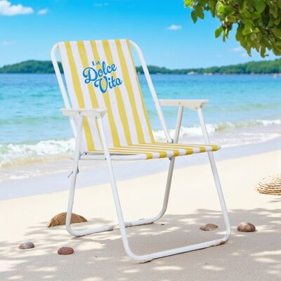 HOME DECO FACTRY Chaise Pliante - Home Deco Factory - Dolce Vita - Extérieur - Jaune Jaune - Publicité HOME DECO FACTRY Chaise Pliante - Home Deco Factory - Dolce Vita - Extérieur - Jaune Jaune - Publicité
