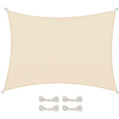 Voile dombrage en chanvre rectangulaire pour terrasse jardin toile résistante UV - 2 x 3 m - Beige - Linxor Beige - Publicité Voile dombrage en chanvre rectangulaire pour terrasse jardin toile résistante UV - 2 x 3 m - Beige - Linxor Beige - Publicité